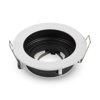 Oczko V-TAC aluminiowe GU10 okrągłe białe/czarne VT-781RD-WH