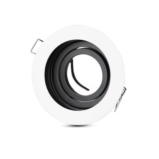 Oczko V-TAC aluminiowe GU10 okrągłe białe/czarne VT-781RD-WH