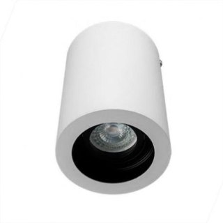 Oprawa V-TAC aluminiowa GU10 okrągła natynkowa tuba biała+czarny 142x100 VT-796-WH