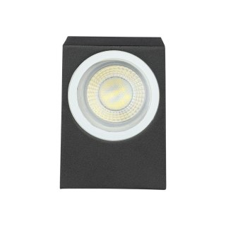Kinkiet ścienny V-TAC GU10 aluminium kwadrat czarny góra dół IP44 VT-7652