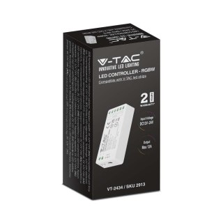 Kontroler sterownik ściemniacz V-TAC RGBW 12A/MAX 12V-144W 24V-288W VT-2434