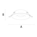 FIALE IV GU10 OCZKO GU10 250V IP65 FI83x51mm BIAŁY okrągła