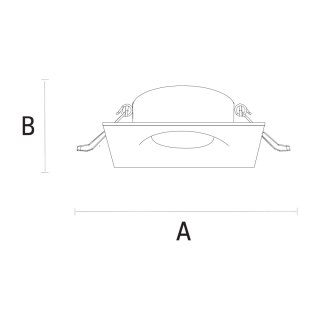 FIALE V GU10 Oczko GU10 250V IP20 85x85x35mm biały kwadrat.