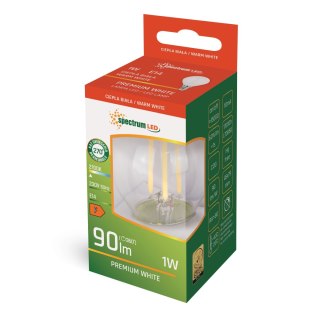 LED KULKA E-14 230V 1W COG WW MILKY SPECTRUM