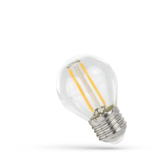LED KULKA E-27 230V 1W COG BIAŁA CIEPŁA CLEAR SPECTRUM