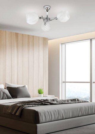 Lampa sufitowa RAUL srebrna 3xE14