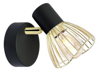 Kinkiet ścienny FLY czarny/złoty 1x40W E14 Candellux 91-61874