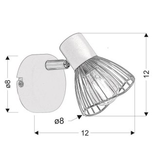 Kinkiet ścienny FLY czarny/złoty 1x40W E14 Candellux 91-61874