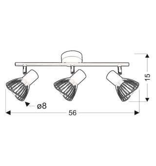 Lampa sufitowa FLY czarna 2x40W