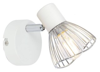 Kinkiet ścienny FLY biały/chrom 1x40W E14 Candellux 91-61959