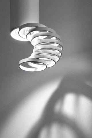Lampa sufitowa TUBA biała z regulowanymi pierścieniami 2282756