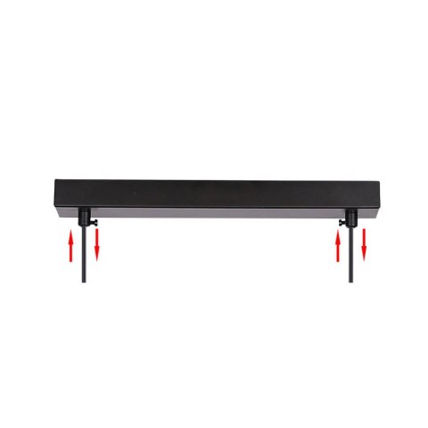 Lampa sufitowa ASPA czarno/brązowa 2xE27 8