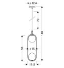 Lampa Wisząca CORDEL złoty szczotkowany Candellux 32-26279_wymiary