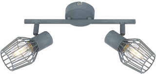 Lampa sufitowa ścienna VIKING szara 2xE14