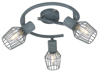 Lampa sufitowa VIKING szara 3xE14