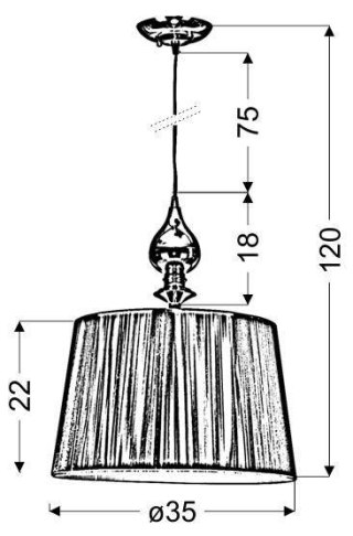 Lampa wisząca sufitowa GILLENIA srebrna abażur nitkowy