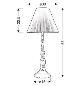 Lampa stołowa GILLENIA z abażurem nitkowym stożkowym