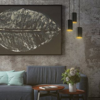 CHLOE GU10 X 3 GU10 zwieszana 250V IP20 3x70x125mm czarny złoty okrągła baza okrągła