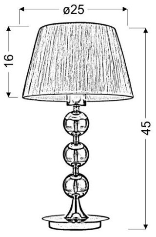 Lampa stołowa CLARA chromowo-biała