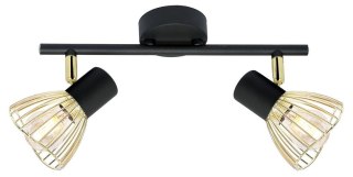 Lampa ścienna FLY czarno-złota 2x40W E14