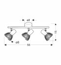 Lampa ścienna Fly czarny/złoty 3x40W E14 Candellux 93-61928_wymiary