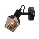 Lampa kinkiet RANDI czarna matowa  klosz dymiony Candellux 91-13347_7