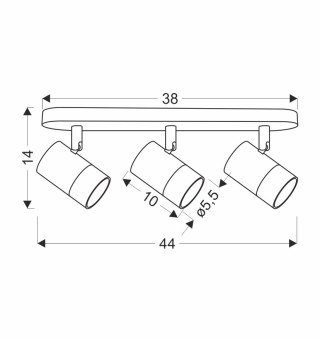 Lampa sufitowa TOBI czarno-złota