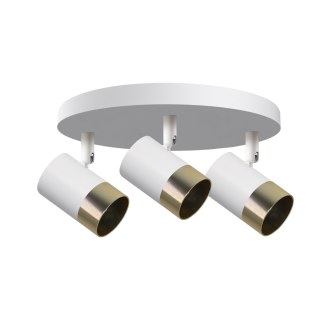 Lampa sufitowa plafon TOBI biało-złota