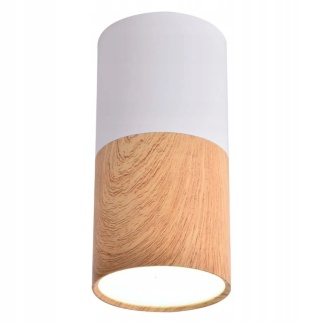 Lampa sufitowa TUBA biała/drewniana 2273655