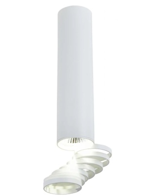 Lampa sufitowa TUBA biała z regulowanymi pierścieniami 2282756