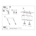 Oprawa sufitowa QUAD szara 2xGU10_instrukcja