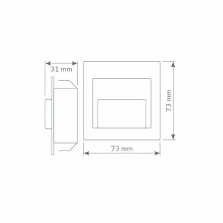 Oprawa schodowa LED ONTARIO czarna 1,5W 12V DC 4000K