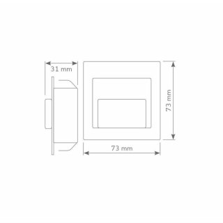 Oprawa schodowa LED ONTARIO czarna 1,5W 12V DC 3000K