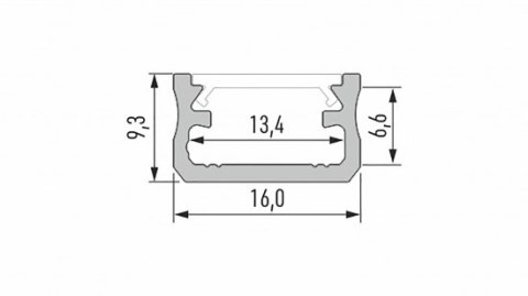 Profil aluminiowy LED typ A inox anodowany 1 m_1