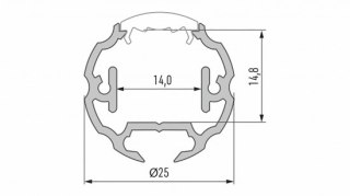 Profil LED LUMINES typ Cosmo inox anodowany 1 m