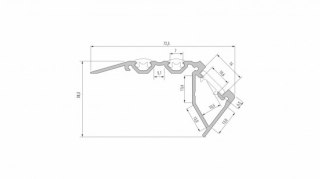 Profil LED LUMINES typ Scala srebrny anodowany 1 m
