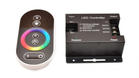 Sterownik LED RGB 12V 216W dotykowy (panel) RF