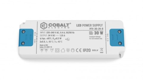 Zasilacz meblowy LED CobaltElectro PFV 24V 30W IP20 B