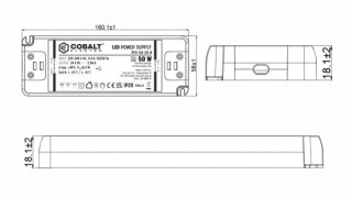 Zasilacz meblowy LED CobaltElectro PFV 24V 50W IP20 B