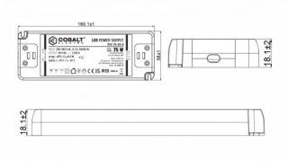 Zasilacz meblowy LED CobaltElectro PFV 24V 75W IP20 B