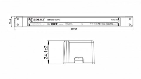 Zasilacz meblowy LED CobaltElectro PLV 24V 150W IP20 B_1