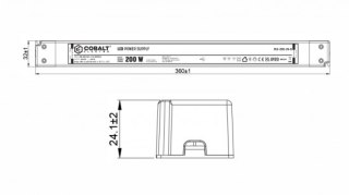 Zasilacz meblowy LED CobaltElectro PLV 24V 200W IP20 B