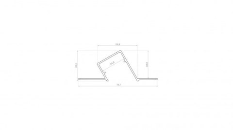 Profil LED LUMINES typ Duo surowy 1 m