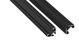 Profil aluminiowy LED typ AJAR czarny lakierowany 1 m