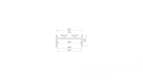 Profil aluminiowy LED typ ARIA czarny anodowany 1 m