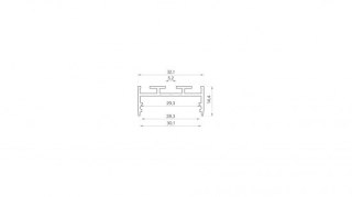 Profil aluminiowy LED typ ARIA surowy 1 m