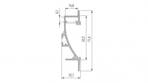 Profil LED LUMINES typ Tiano srebrny anodowany 2,02 m Profil LED LUMINES typ Tiano srebrny anodowany 2,02 m