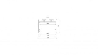 Profil aluminiowy LED typ ALBA czarny lakierowany 1 m