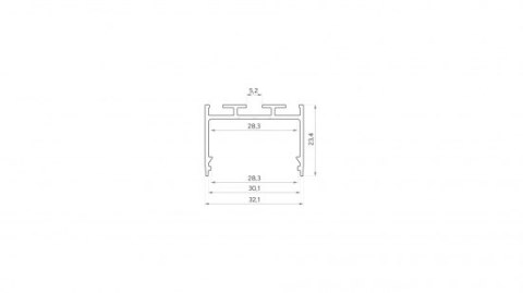 Profil aluminiowy LED typ ALBA czarny lakierowany 1 m