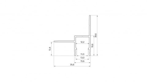 Profil aluminiowy LED BRUNO surowy 1m